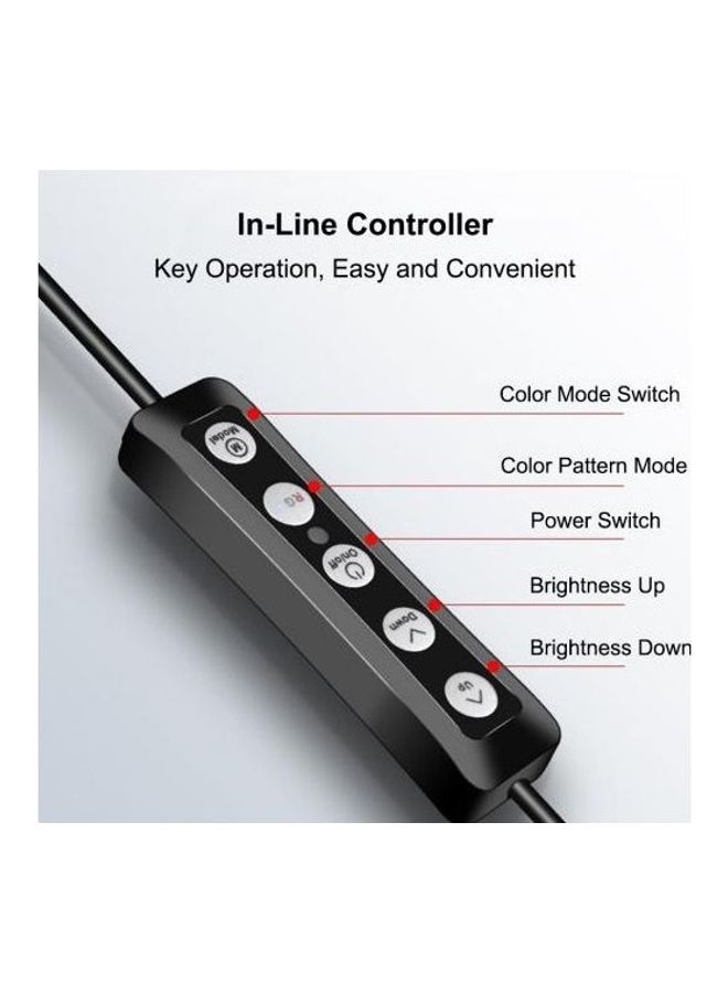 Stepless Dimming Ring Light With Phone Clip And Adjustable Tripod Stand Black - Image 5