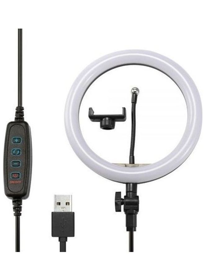 Three Color Adjustable Ring Light Black/White - Image 1