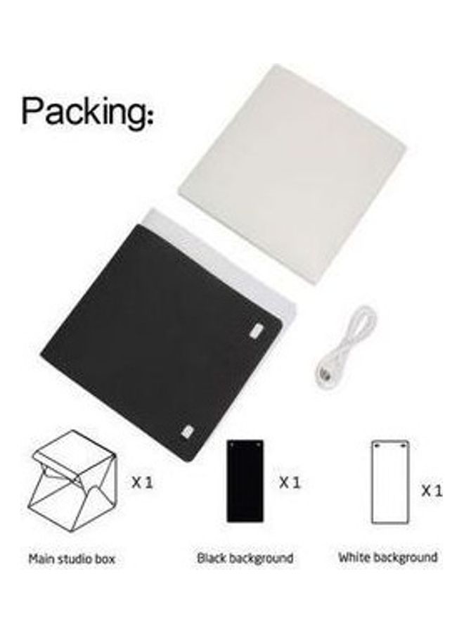 LED Studio Light Box Photography With Backdrops White - Image 2