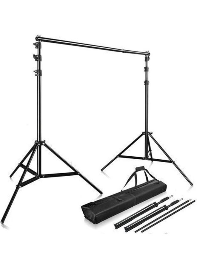 Generic - Adjustable Background Crossbar Support Stand Kit With 4 Clamps 3x3meter Black/Red - Image 1