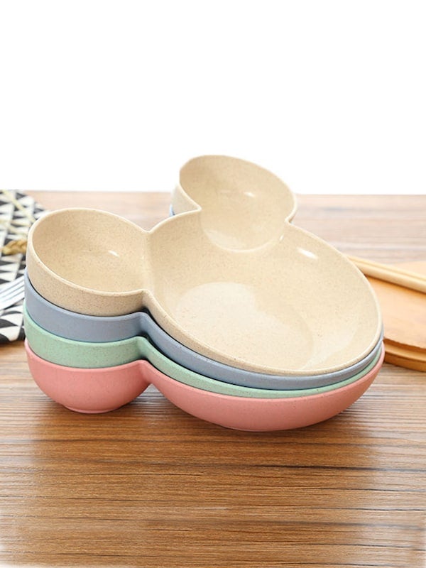 1-Piece Children's Eco-Friendly Solid Bowl Dinner Plate - Image 2