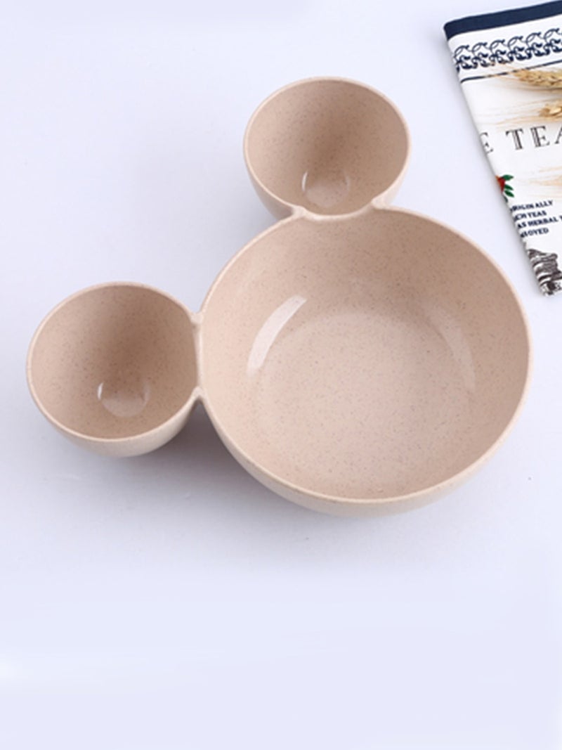 1-Piece Children's Eco-Friendly Solid Bowl Dinner Plate - Image 1