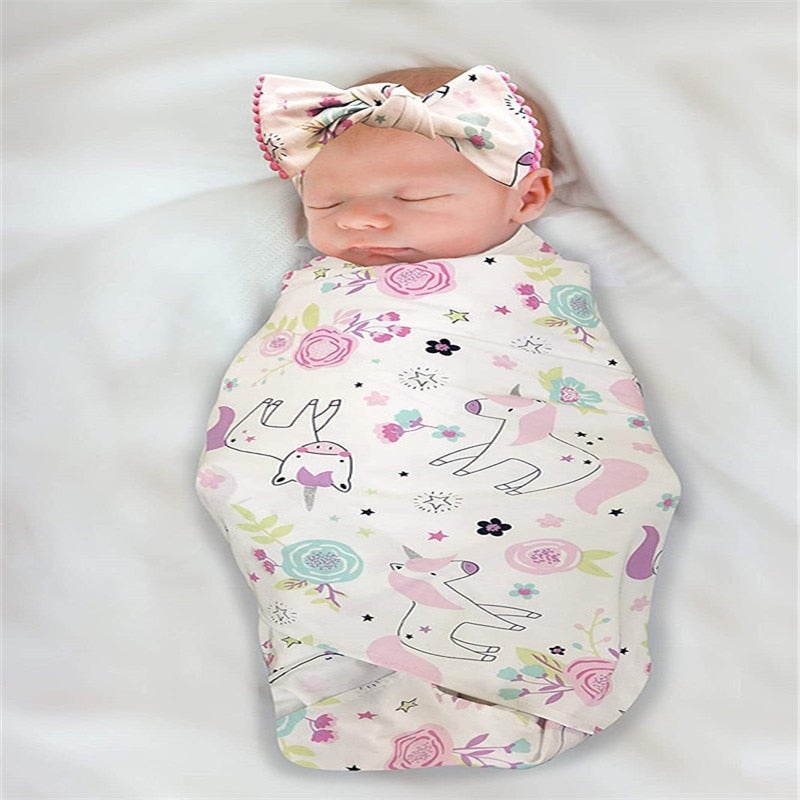 Cocoon Anti Startle Cotton Hug Swaddling Sleeping Bag Suit With Baby Wrapper Hat - Image 2