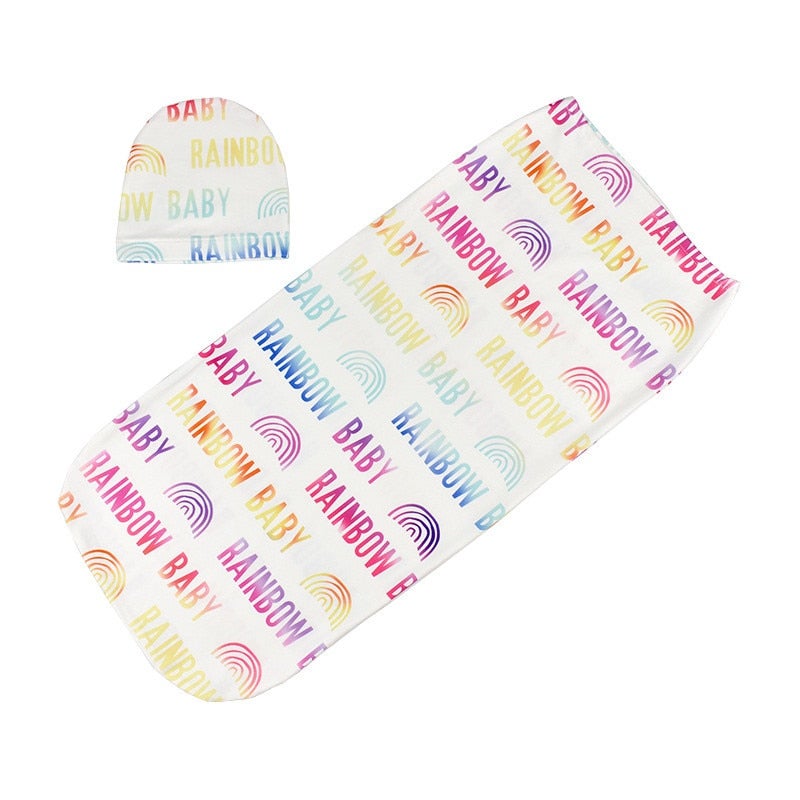Generic Newborn Baby Sleeping Bag With Headband Hat  - Image 1