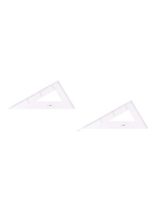 طقم مسطرة بتصميم مثلث مكون من قطعتين شفاف - v1608032718/N43063899A_1