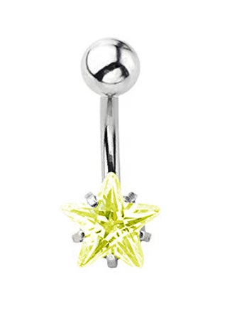 Stone Studded Star Belly Ring - v1608035574/N40522038A_1
