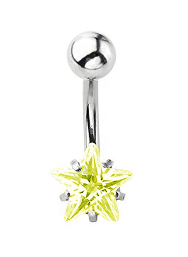 Stone Studded Star Belly Ring