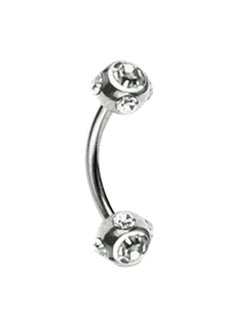 Crystal Studded Curved Belly Ring