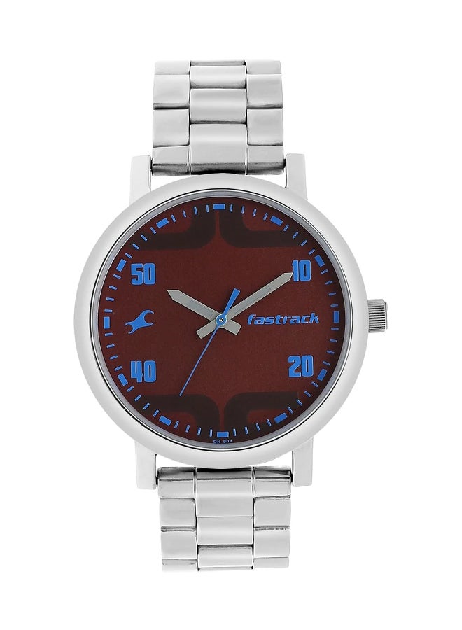 fastrack Boys' Stainless Steel Round Analog Wrist Watch NM38052SM05 