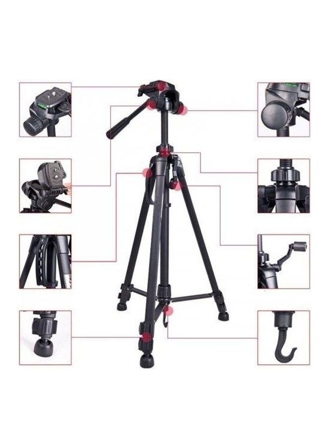 WEIFENG Professional Portable Aluminum Tripod Black - Image 1
