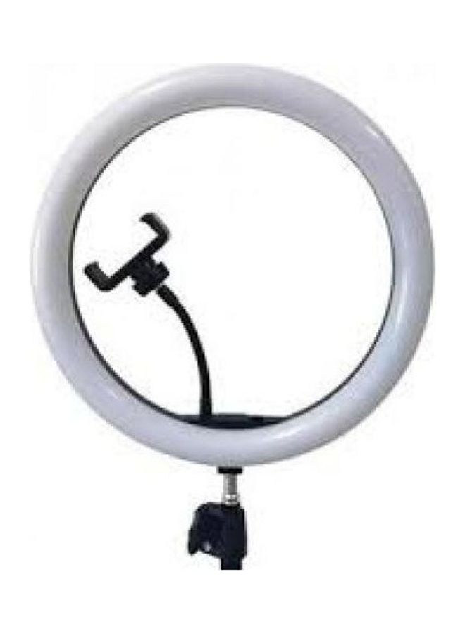 حلقة إضاءة للتصوير السيلفي مزودة بثلاثة ألوان أبيض/أسود