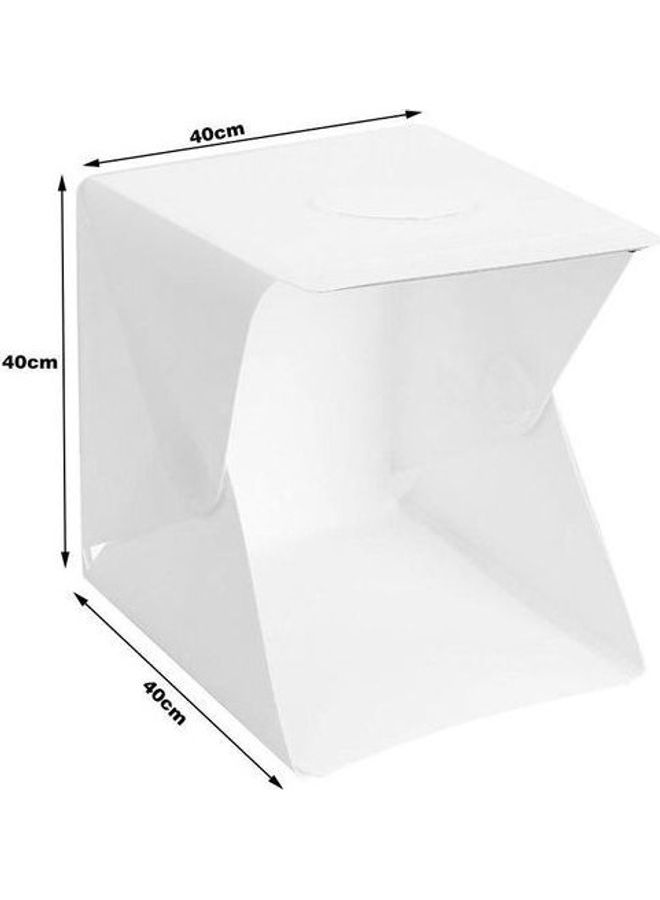 9-Piece Studio Light Box Portable Tent Kit White - Image 1