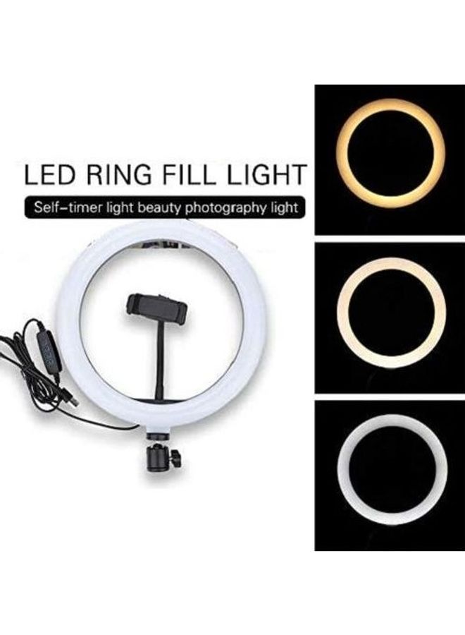 Desktop LED Ring Light Black/White - Image 3