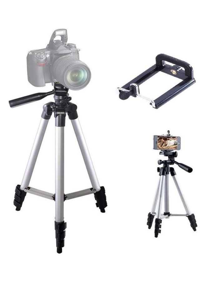 Dimensional Head Foldable Tripod Stand SilverBlack  - Image 5