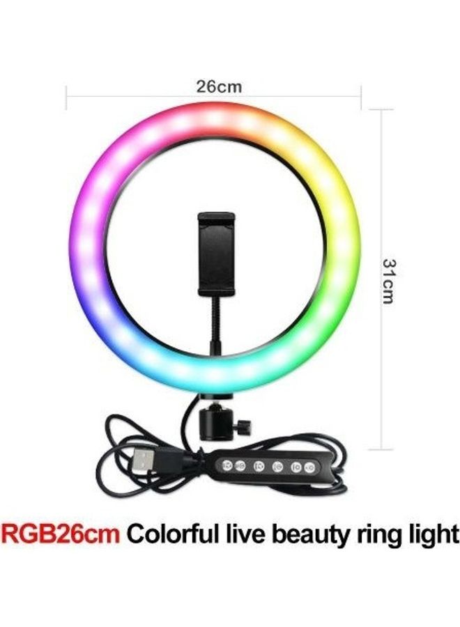 Rgb Selfie Light Ring With Adjustable Stand Black - Image 2