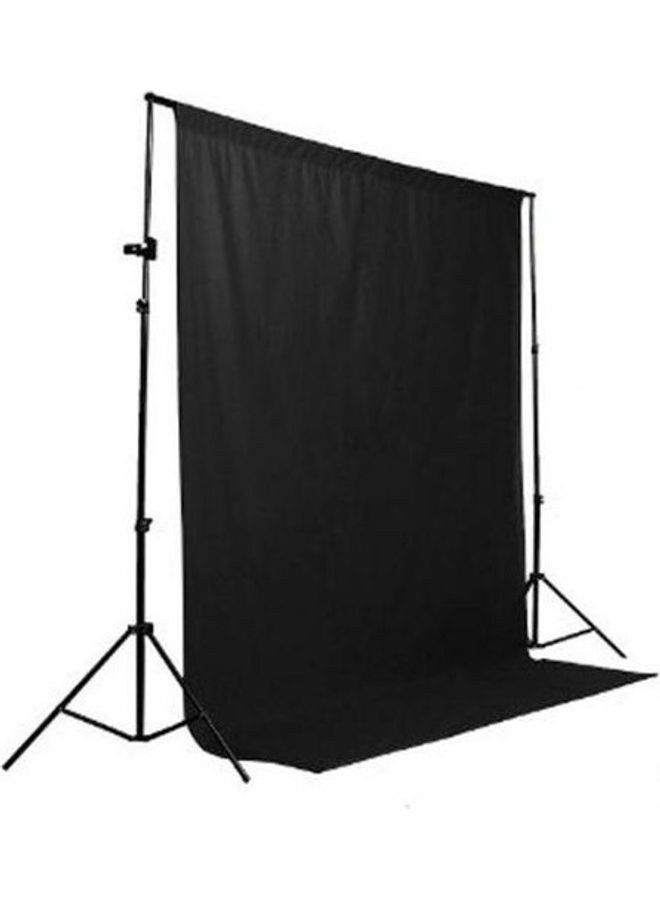Generic - Photography Background Photo Studio Backdrop With 2-Piece Clamp Black - Image 1