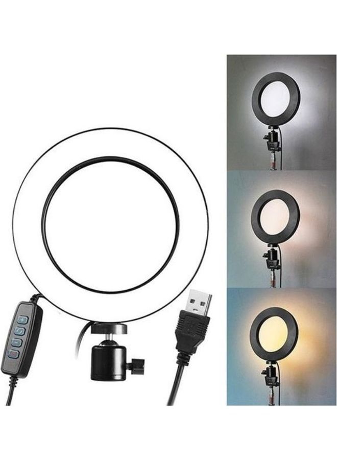 LED USB Professional Ring Light White/Black - Image 1