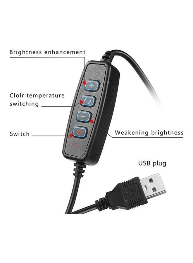 LED USB Professional Ring Light White/Black - Image 3