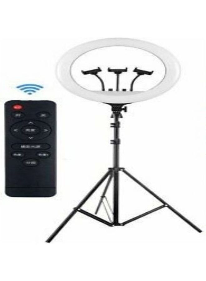 حلقة ضوء لتصوير السيلفي مع حامل ثلاثي القوائم وحامل للهاتف متعدد الألوان - Image 2