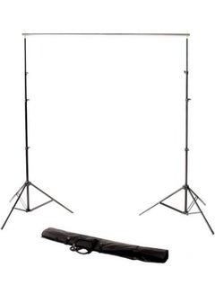 Adjustable Background Crossbar Support Stand Kit With 2 Clamps 3meter black