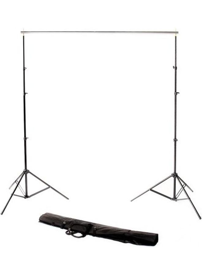 Generic - Adjustable Background Crossbar Support Stand Kit With 2 Clamps 3meter black - Image 1