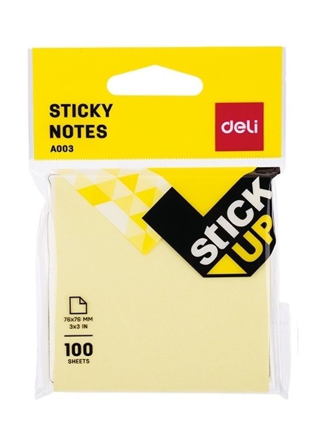 ديلي أوراق ملاحظات لاصقة من ديلي طراز EA00352 مجموعة مكونة من 100 ورقة مقاس 76_76 مم، 3_3 بوصة (1 قطعة) قد يختلف اللون - Image 1