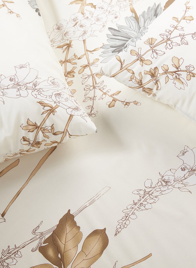 RISHAHOME 3-Piece 180 Thread Count Premium Collection Queen Size Bedsheet And Pillow Case Set Includes 1xFlat Bedsheet 240x254cm,2xPillow Cases Cotton Multicolour 50x75cm - Image 4