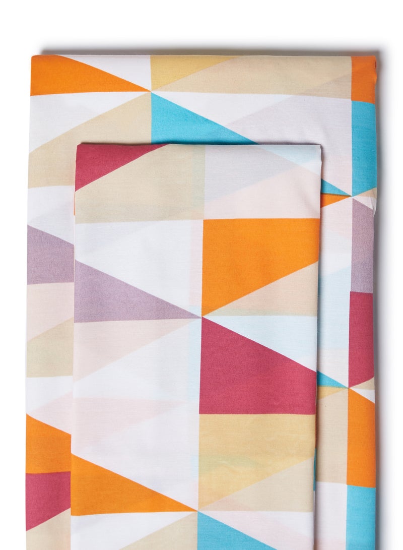 RISHAHOME 2-Piece Printed Bedsheet Set Single Size Premium Collection 180 TC Cotton Raw Sienna - Image 2