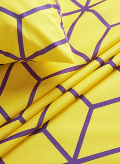 RISHAHOME 2-Piece Printed Bedsheet Set Single Size Premium Collection 180 TC Cotton Marigold Yellow  - Image 4