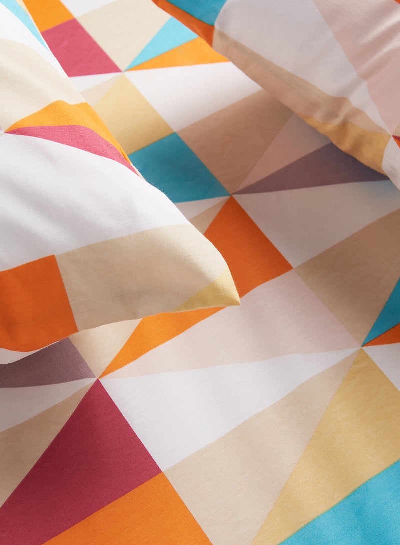 RISHAHOME 3-Piece 180 TC Premium Collection Queen Size Raw Sienna Flat Bedsheet And Pillow Case Set Includes 1x Bedsheet 240x254 cm, 2x Pillow Cases 50x75 cm Cotton Multicolour - Image 4