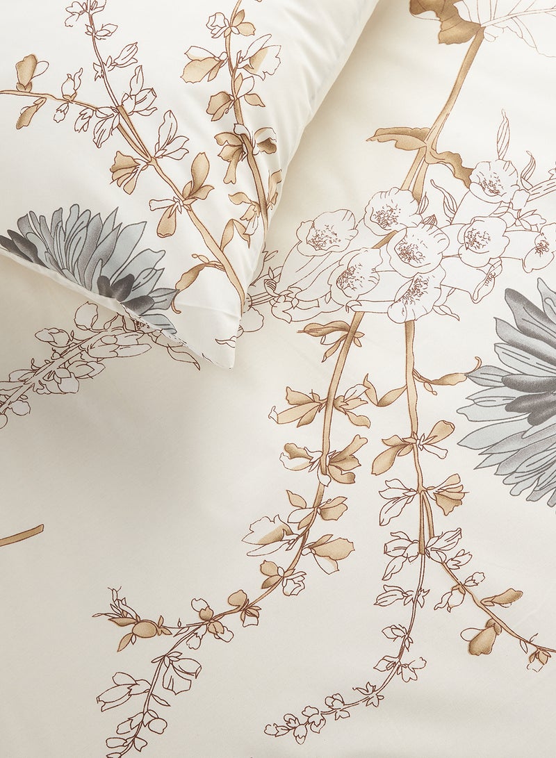 RISHAHOME 2-Piece 180 TC Premium Collection Single Size Printed Bedsheet And Pillow Case Set Includes 1xBedsheet 147x240 cm, 1xPillow Case Cotton Multicolour 50x75cm - Image 4