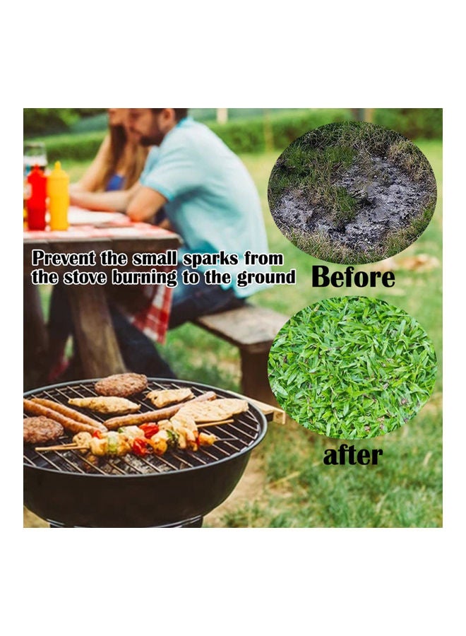 Generic - Fireproof Stove Mat Round Fire Pit Mat Silver 20x4x10cm - Image 1