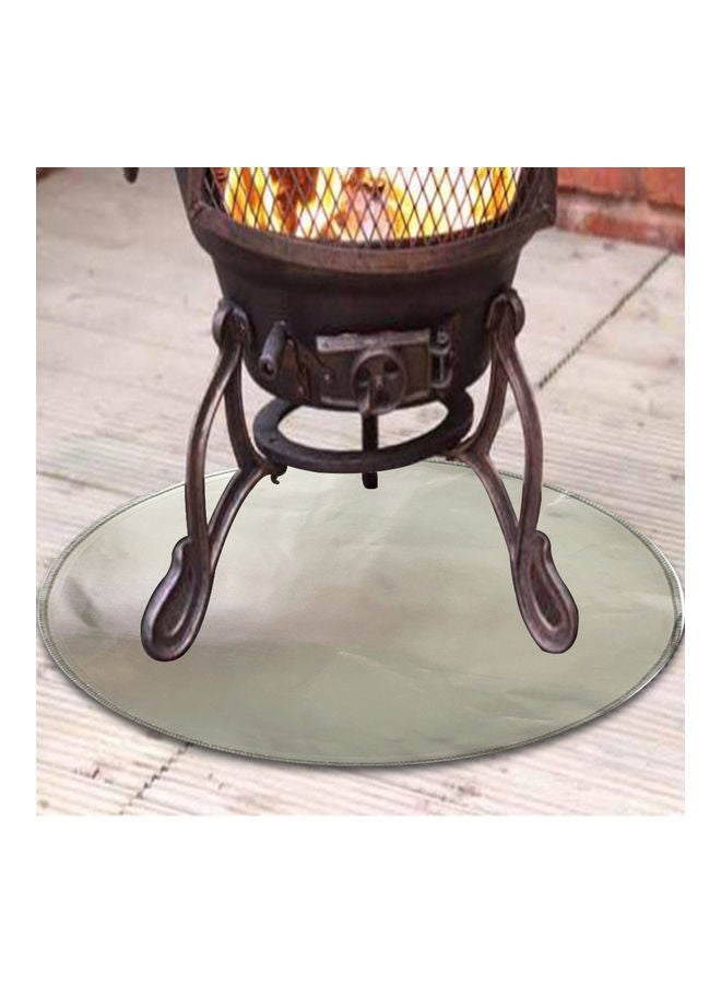 Generic - Fireproof Stove Mat Round Fire Pit Mat Silver 20x4x10cm - Image 1