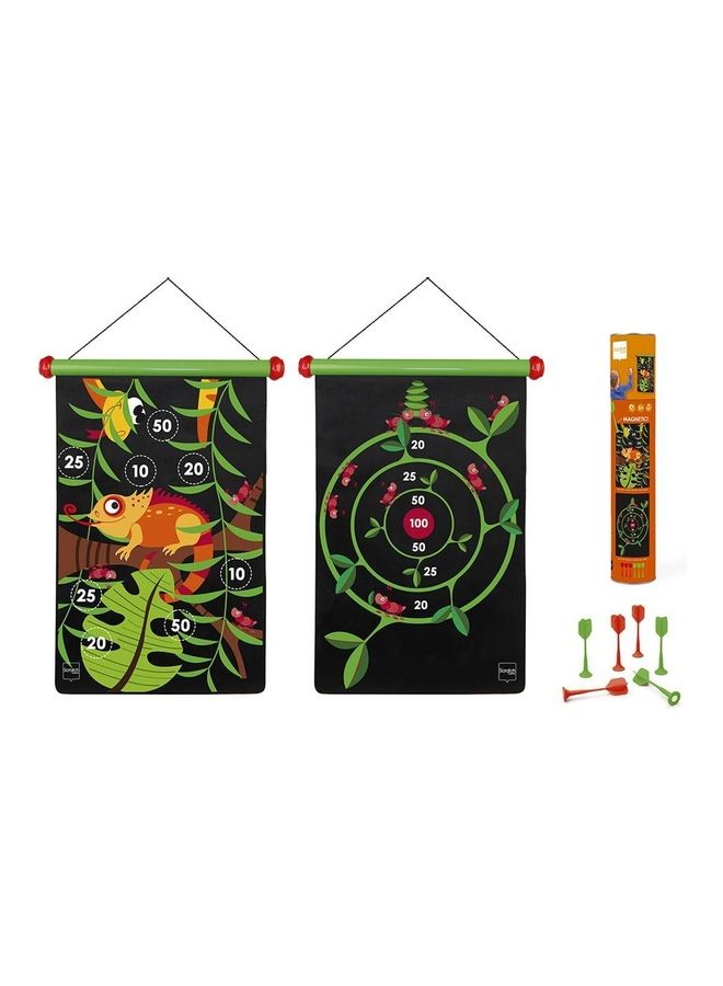 Scratch EUROPE Jungle Magnetic Dartboard With Darts 7.5 x 7.5 x 42.5cm - Image 1