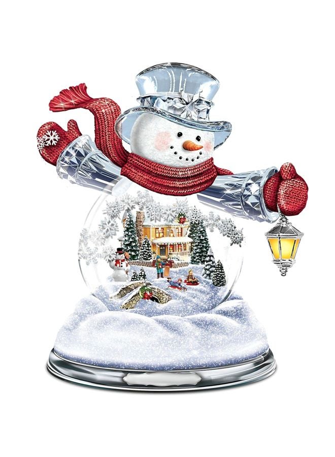 Christmas Snowman Self-Adhesive Wall Sticker White/Red/Yellow 30x20x0.2cm - Image 1