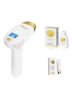IMOOIE Home Laser Hair Removal IPL Single Lamp 400000 Pulses With Lotion 250ml And Skincare Cream 100g White  - Image 1