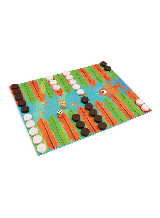 Scratch EUROPE Piranha Race Backgammon Game 38 x 28cm - Image 2