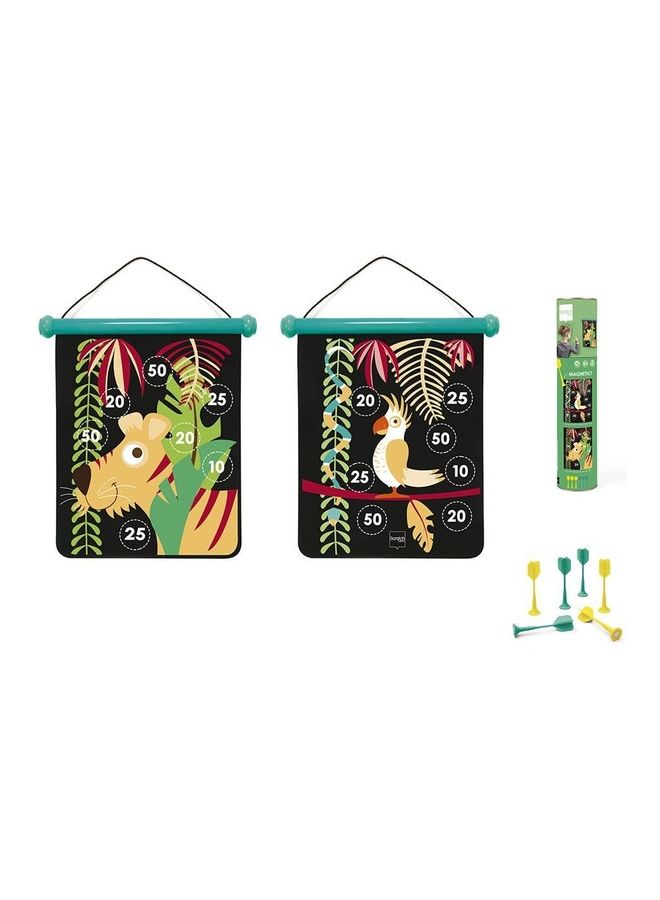 Scratch EUROPE Tropical Jungle Magnetic Dartboard 7.5 x 7.5 x 37.5cm - Image 1