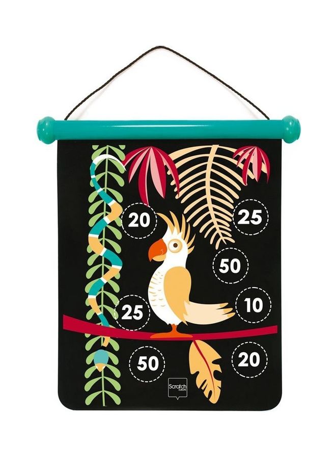 Scratch EUROPE Tropical Jungle Magnetic Dartboard 7.5 x 7.5 x 37.5cm - Image 3