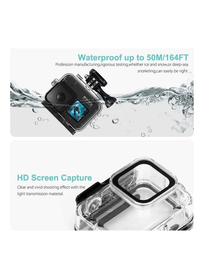 Generic - GoPro Hero 9 Black Waterproof Case With 3-Pack Dive Filter Clear - Image 1