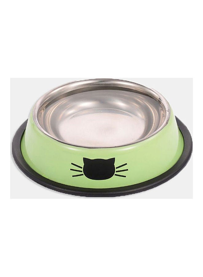 Generic Cat-printed Anti-skid Dish Bowl green 15.2cm 