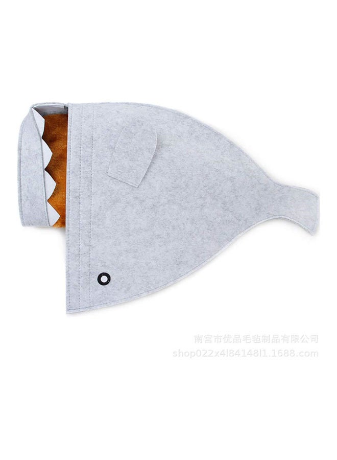 سرير للحيوانات الأليفة بتصميم قرش رمادي 60x40x40سم - Image 3