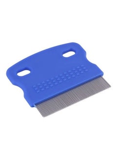 Generic Steel Fine Toothed Grooming Flea Comb blue 4.5cm 