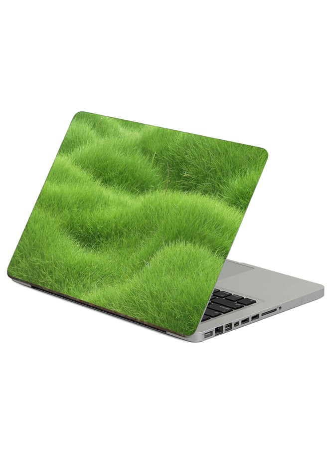 Fast Print Texture Grass Printed Laptop Sticker Multicolor