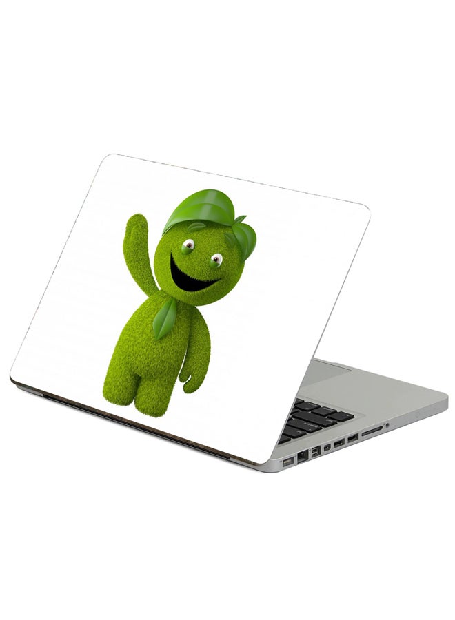 Monster Background Printed Laptop Sticker Multicolour