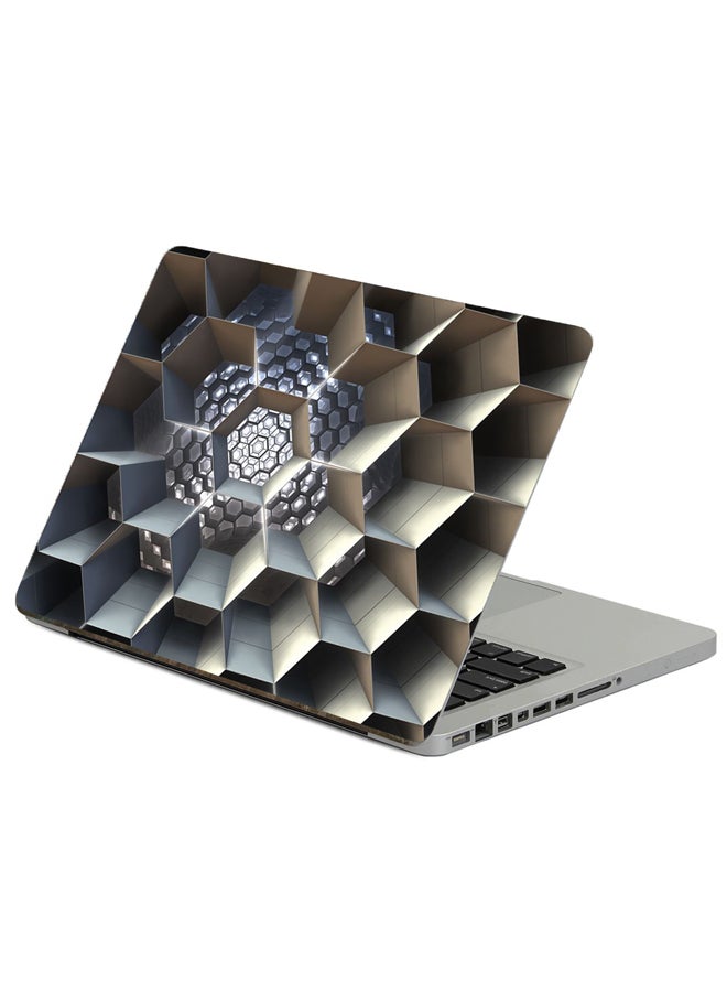 Fast Print Honeycomb Cell Printed Laptop Sticker Multicolour