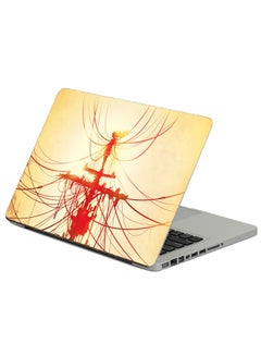 Silhouette Pole Printed Laptop Sticker Multicolour