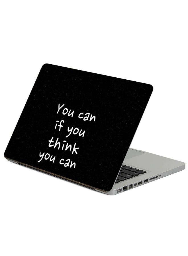 Fast Print Inscription Quote Printed Laptop Sticker Multicolour 