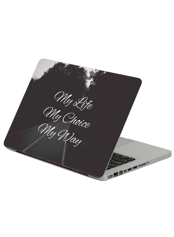 Fast Print Inscription Road Printed Laptop Sticker Multicolour 