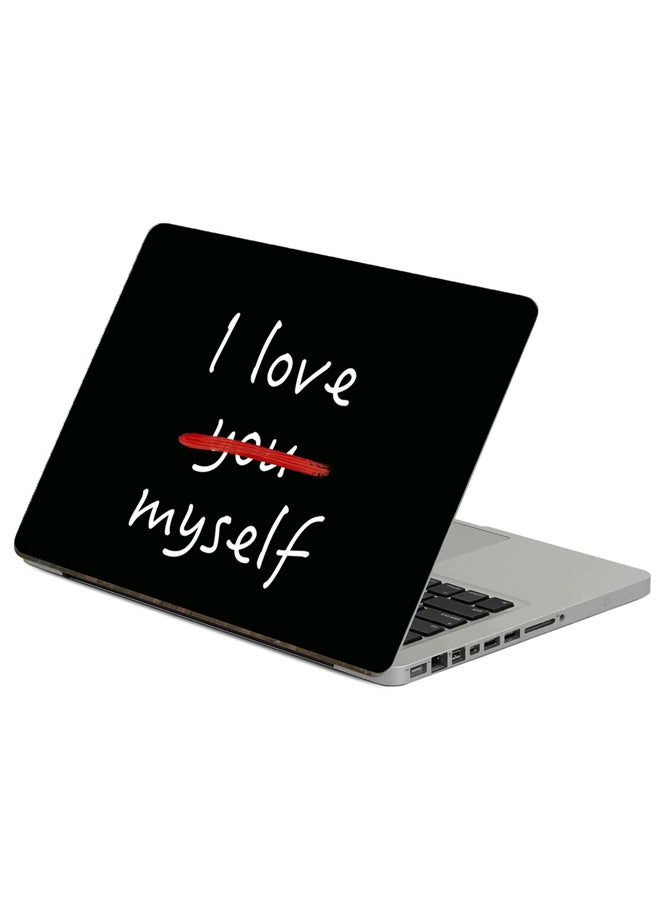 Fast Print Inscription Love Printed Laptop Sticker Multicolour